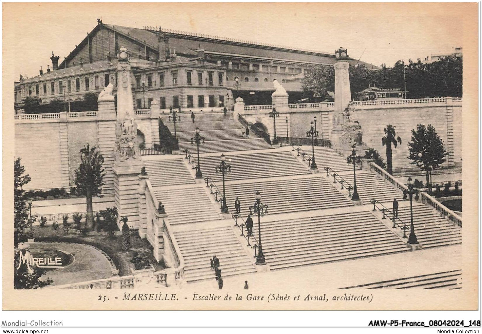 AMWP5-0407-13 - MARSEILLE - escalier de la gare