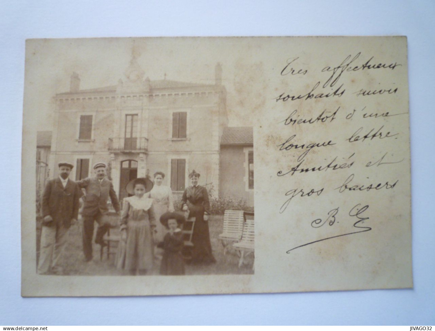 AN - 154  SABRES  :  CARTE-PHOTO  expédiée à SABRES   1902   XXX