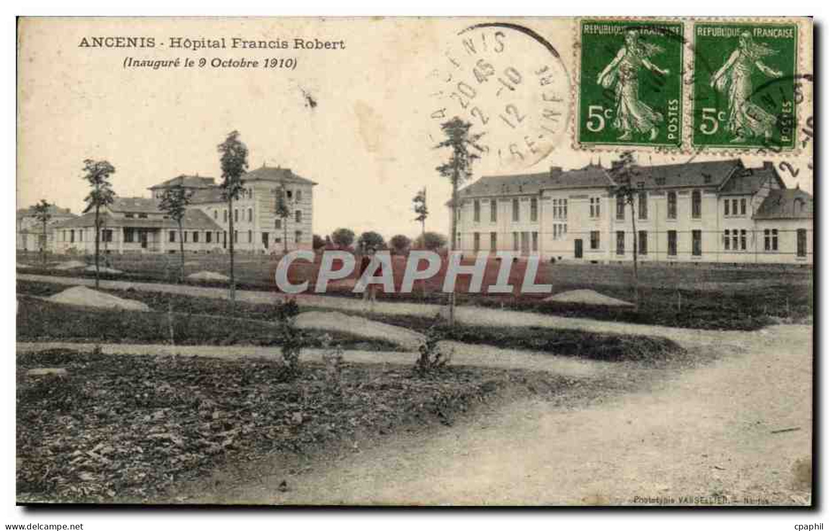 Ancenis CPA Hopital Francis Robert (inaugure le 9 octobre 1910)