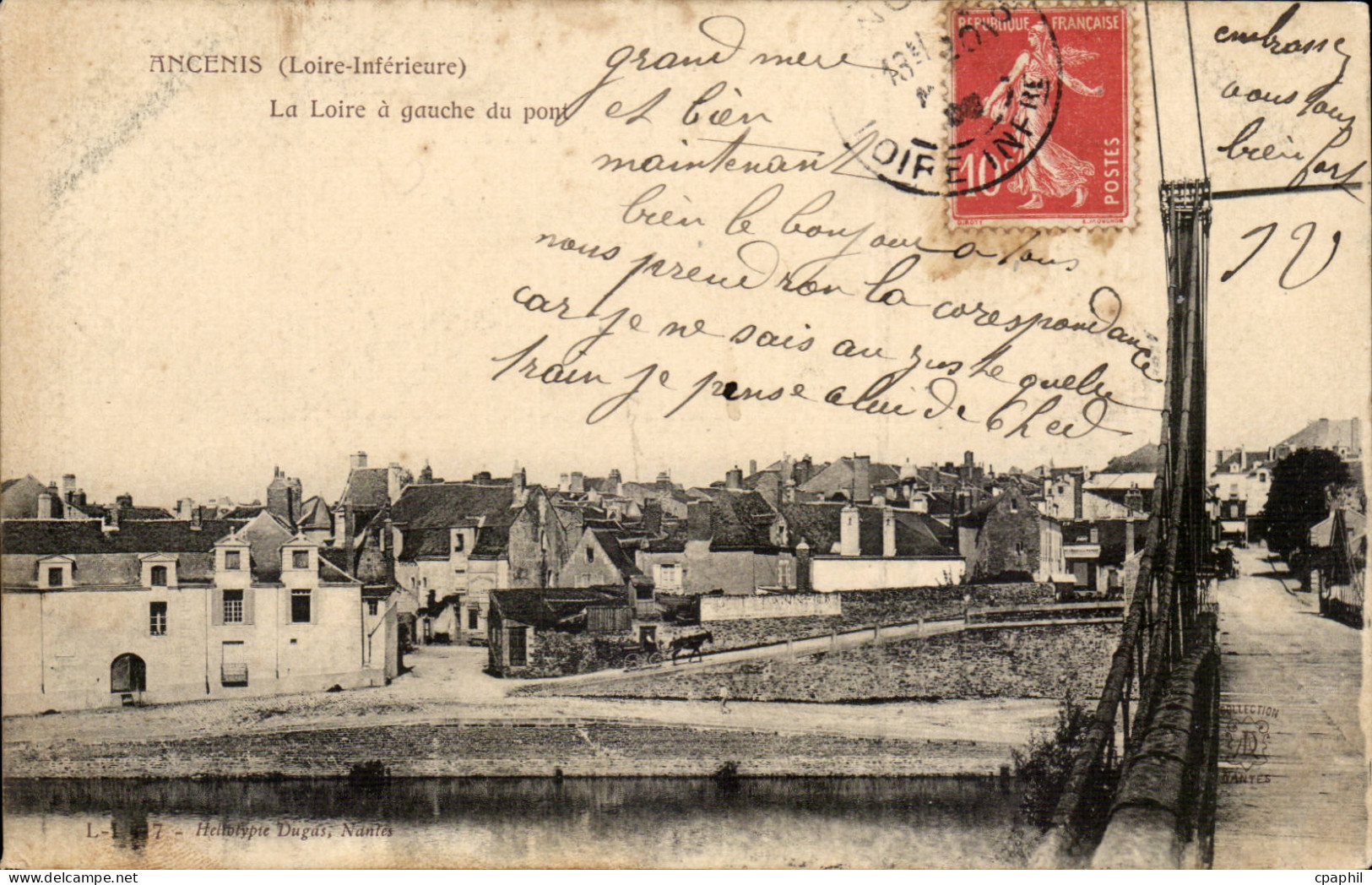 Ancenis CPA La Loire a gauche du pont