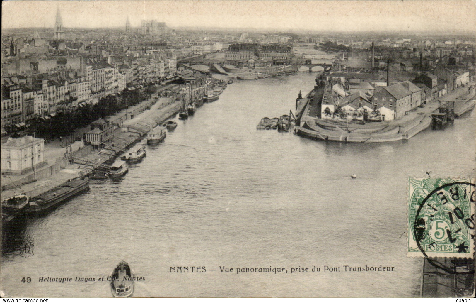 Ancenis - Vue Panoramique prise du Pont Transbordeur - CPA