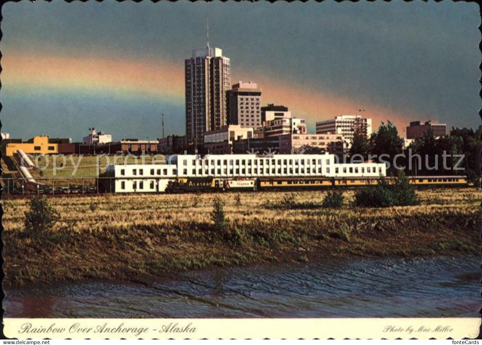 Anchorage Rainbow over the city