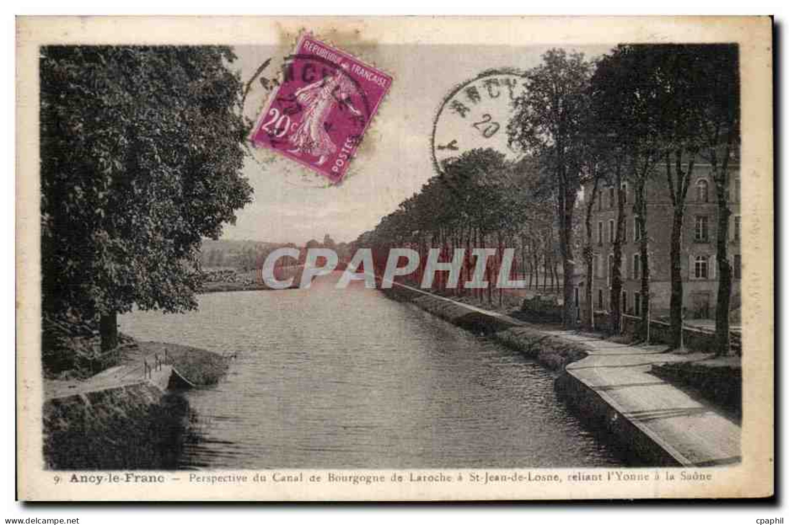 Ancy le Franc - Perspective du Canal - CPA