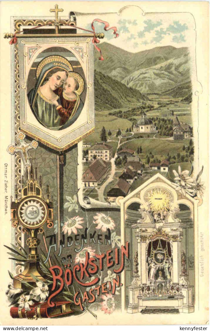 Andenken an Böckstein Gastein - Litho