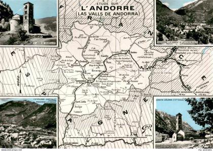 Andorra Les Valls de Andorra Landkarte