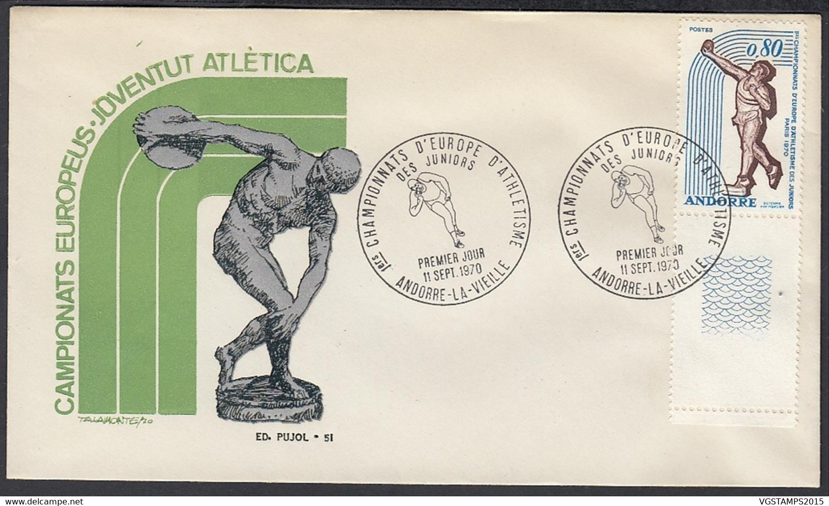 Andorre 1970-Andorre Française-  FDC. Yvert  Nº 205. Theme: Esports:......................  (EB) DC-9997