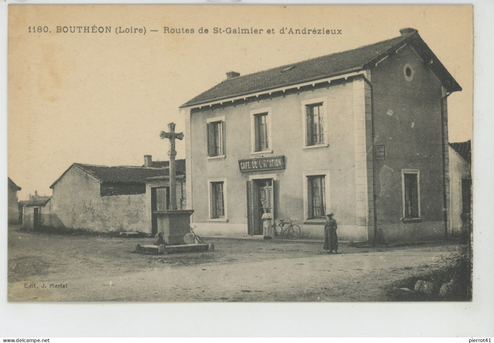 ANDRÉZIEUX BOUTHÉON - Routes de Saint Galmier et d'Andrézieux - CAFÉ DE L'AVIATION