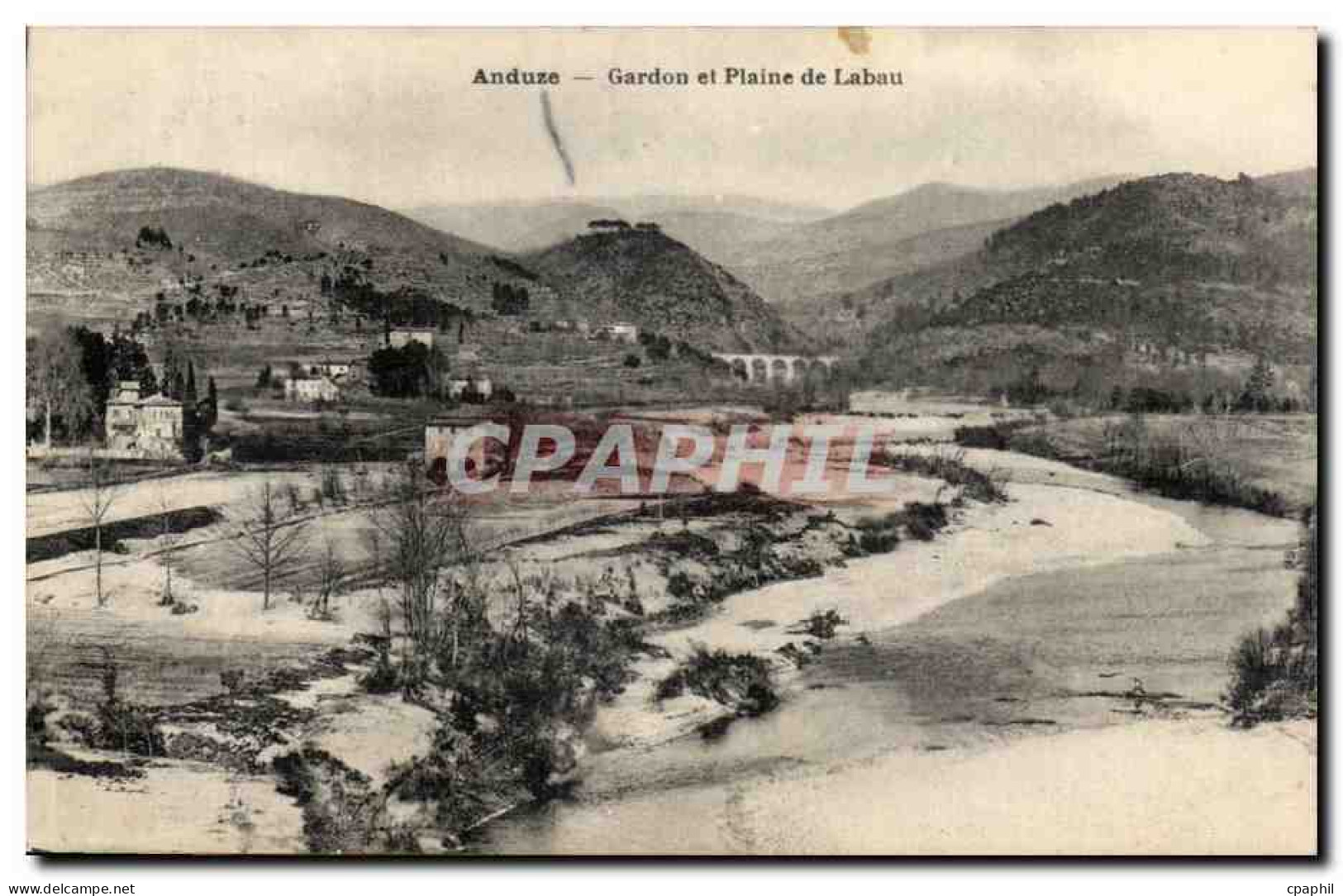 Anduze CPA Gardon et plaine de Labau