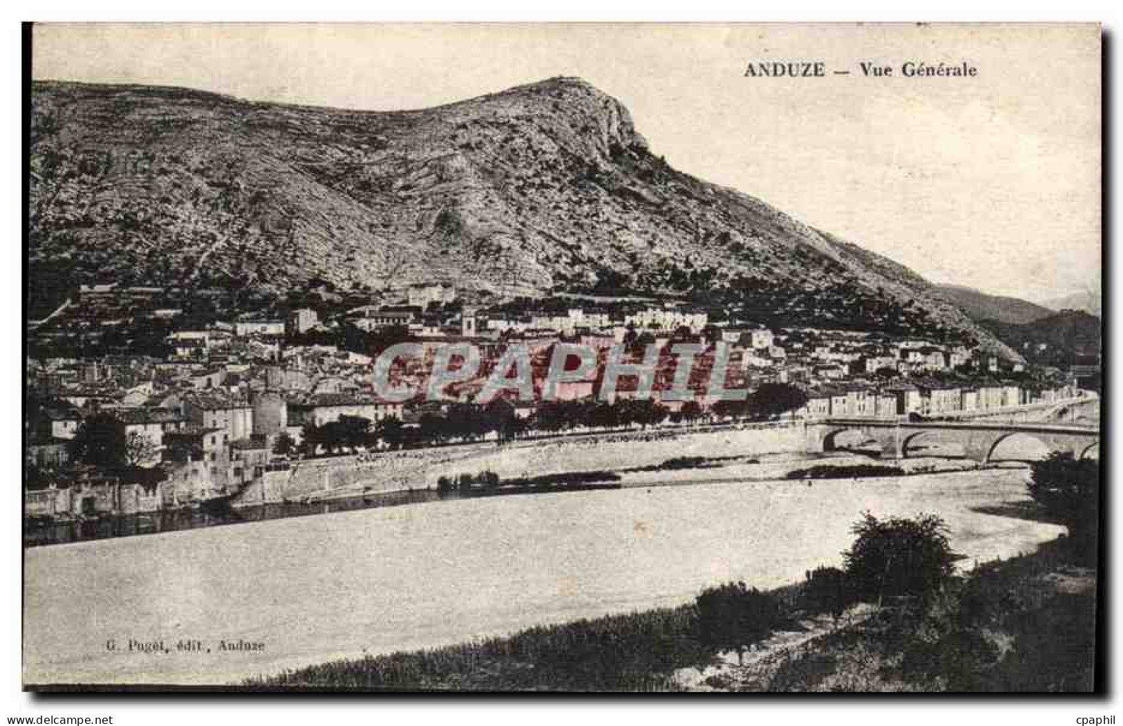Anduze CPA Vue generale