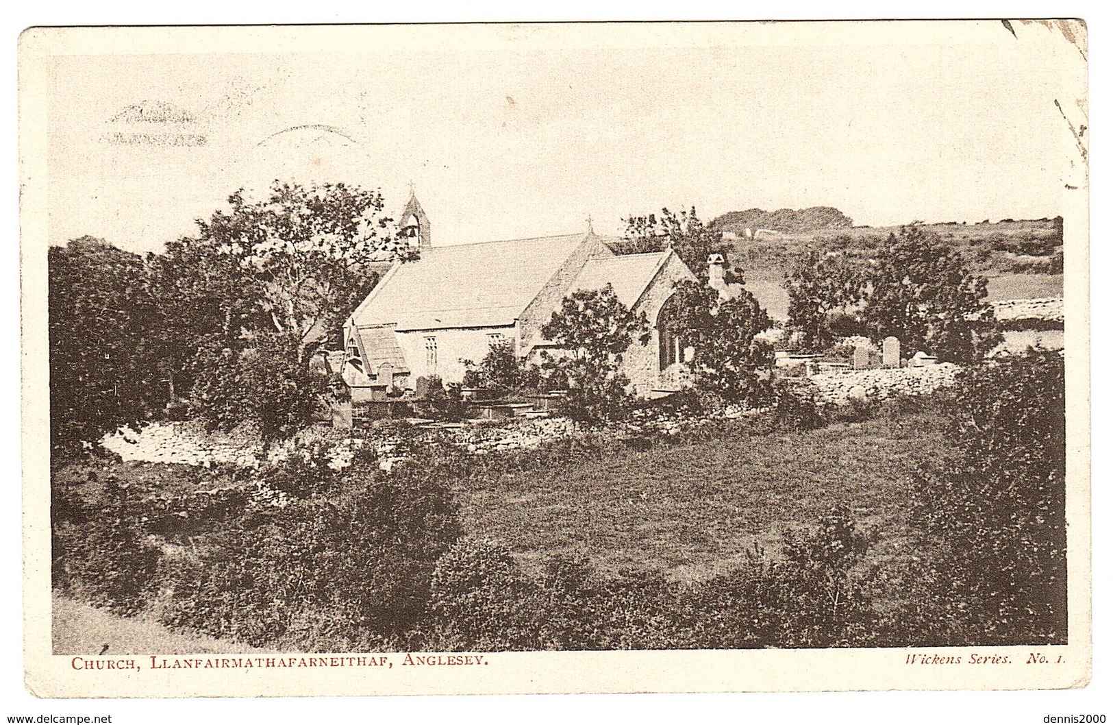 ANGLESEY - Church, Llanfairmathafarneithaf, Anglesey - Ed. Wickens Series n°1