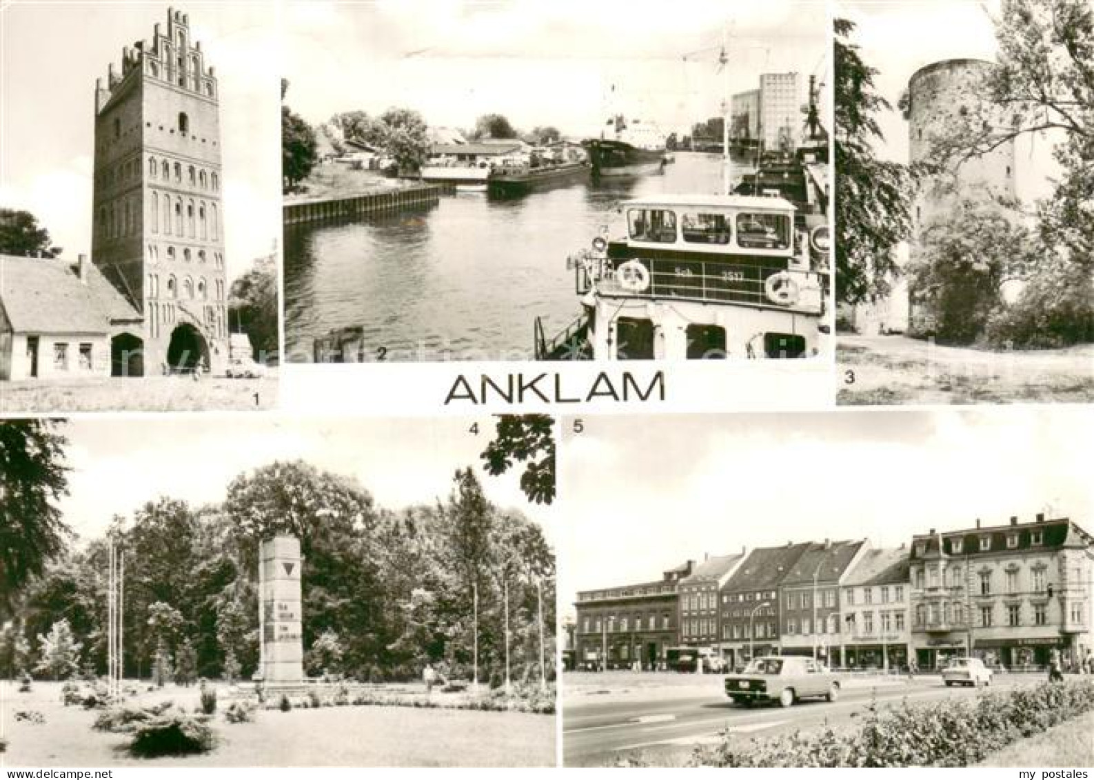 Anklam Am Steintor Hafen Pulverturm VdN Ehrenmal Am Markt