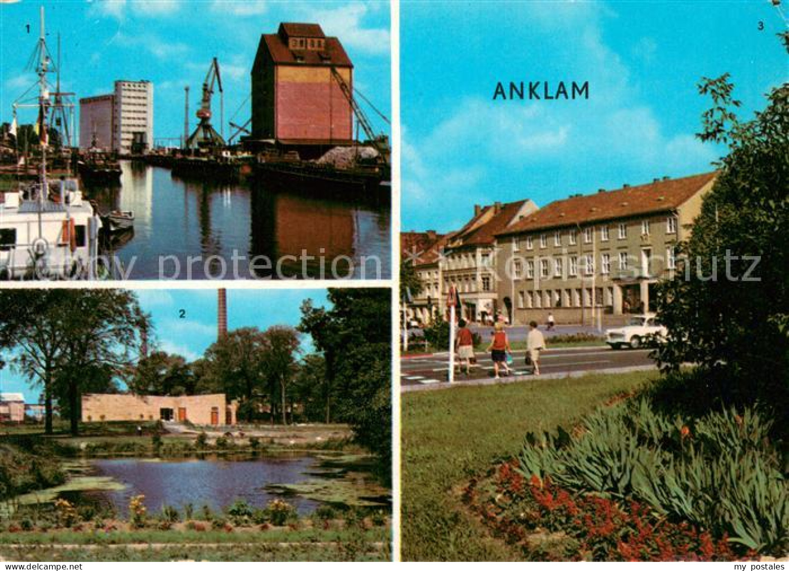 Anklam Mecklenburg-Vorpommern Peenehafen Schwimmhalle Marktplatz
