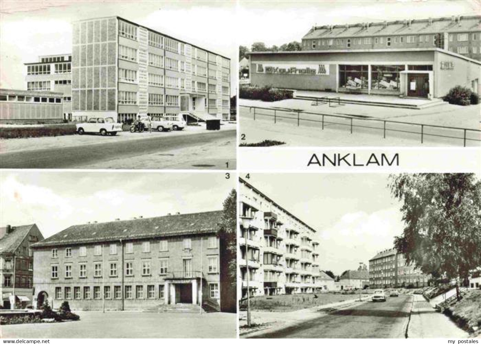 Anklam Wilhelm Pieck Oberschule HO Kaufhalle Rathaus Hospitalstrasse