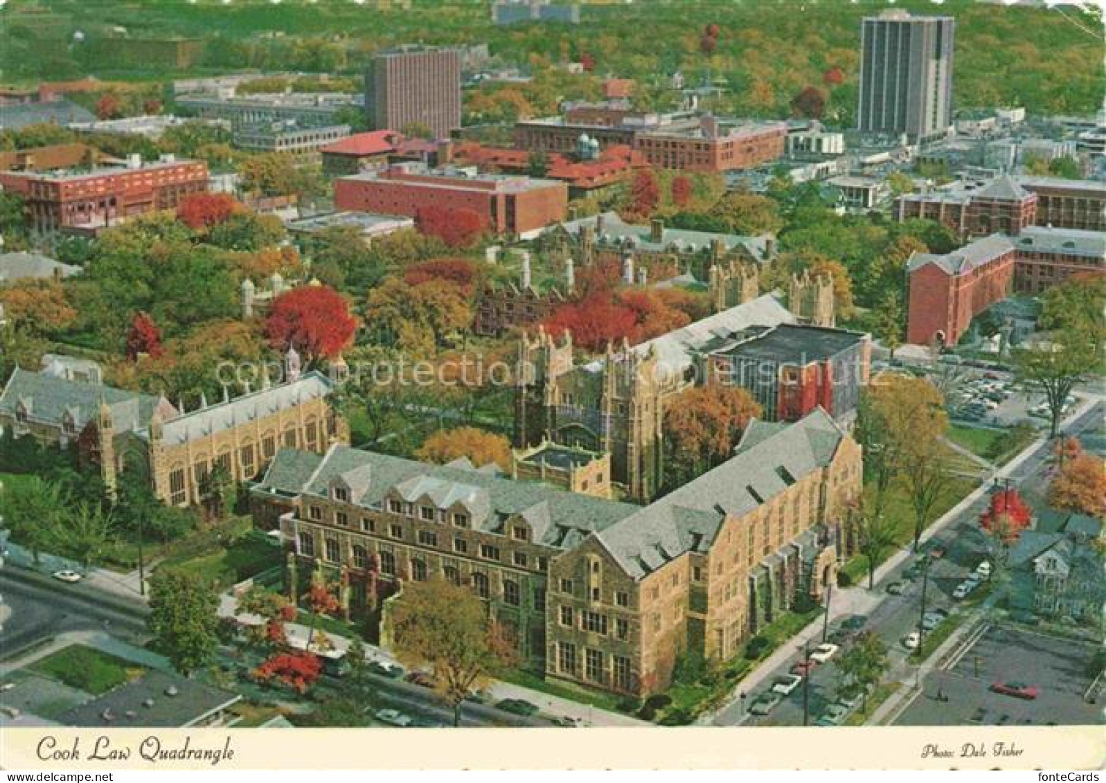 Ann Arbor Michigan USA Cook Law Quadrangle Luftaufnahme