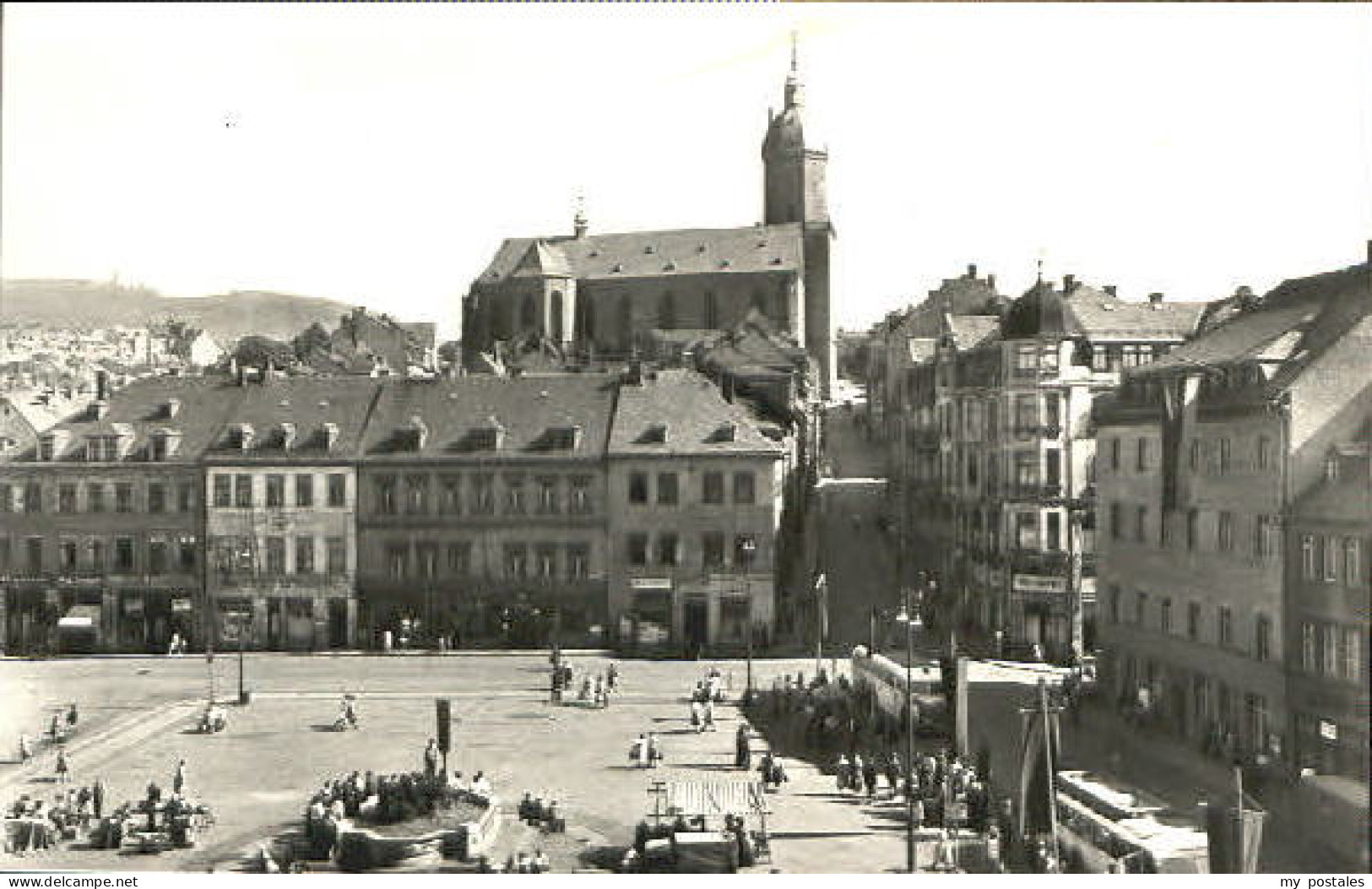 Annaberg-Buchholz Erzgebirge Annaberg-Buchholz Markt Kirche x 1962