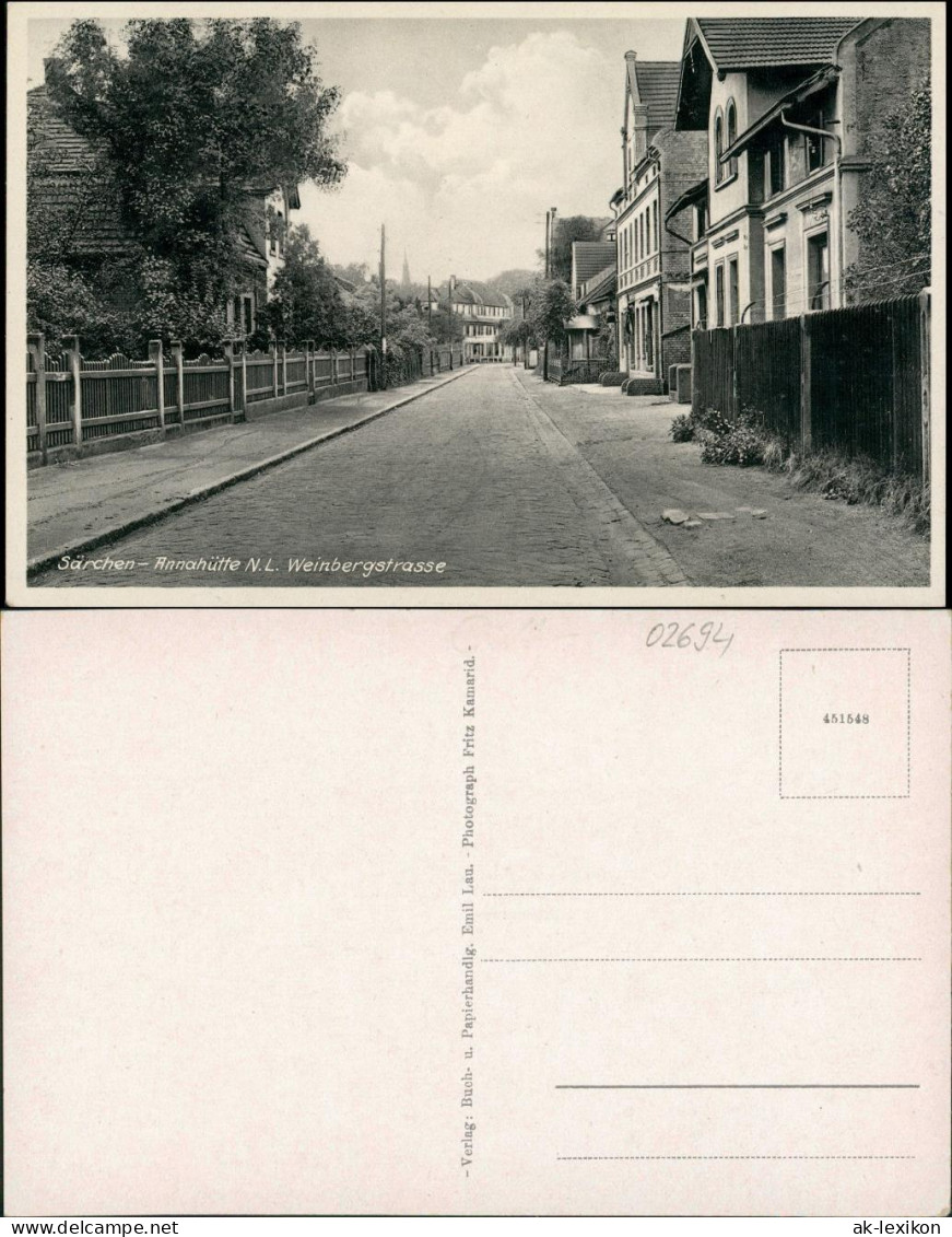 Annahütte-Schipkau Särchen Šejkow Weinbergstraße b Schipkau Senftenberg 1929