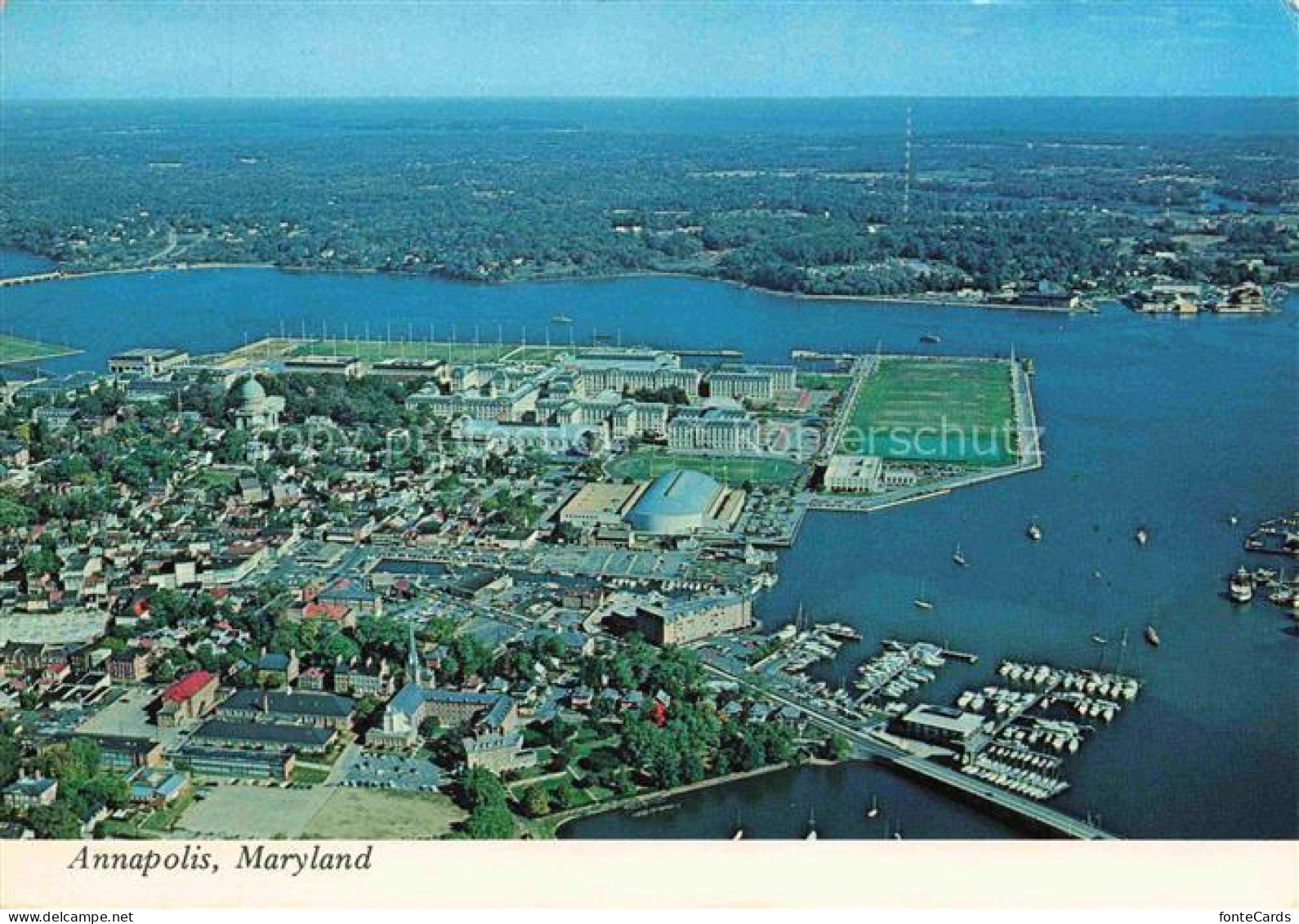 Annapolis Maryland USA Waterfront section of historic Annapolis U.S. Naval Acade