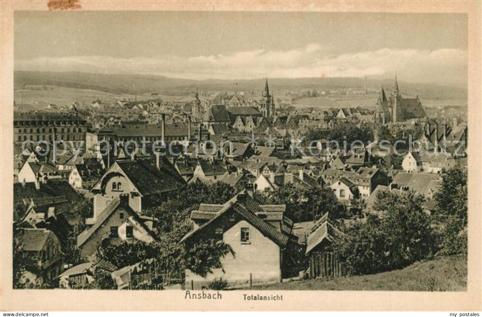 Ansbach Mittelfranken Panorama