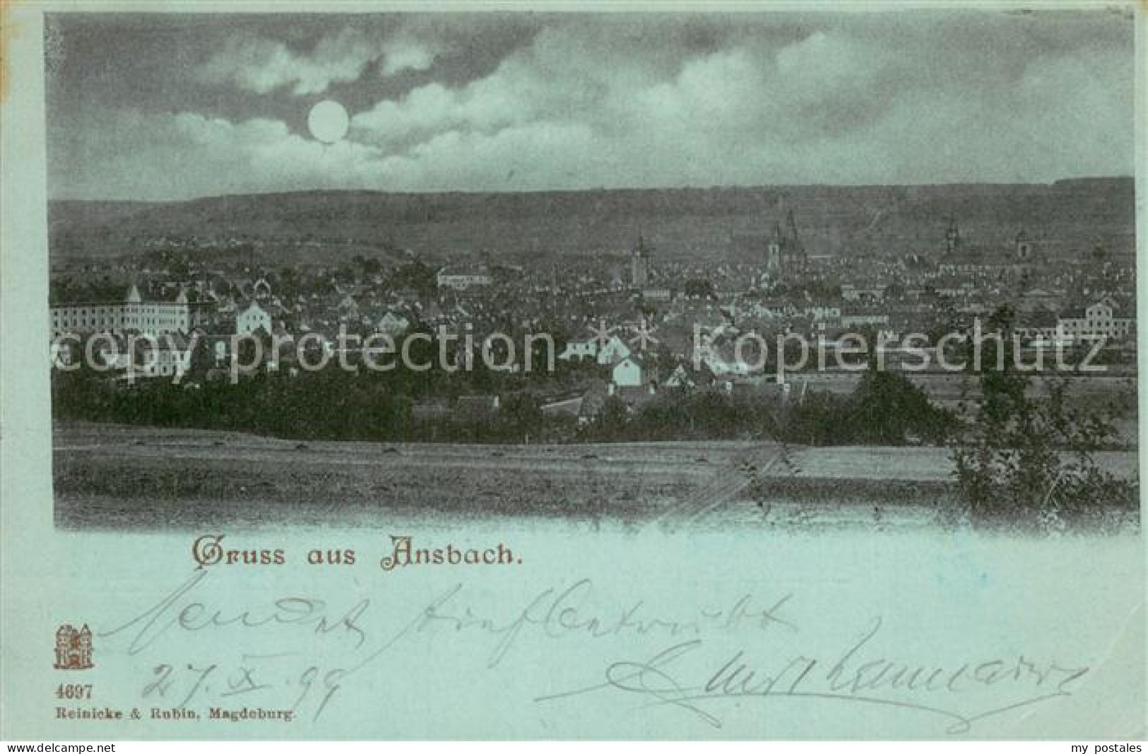 Ansbach Mittelfranken Panorama