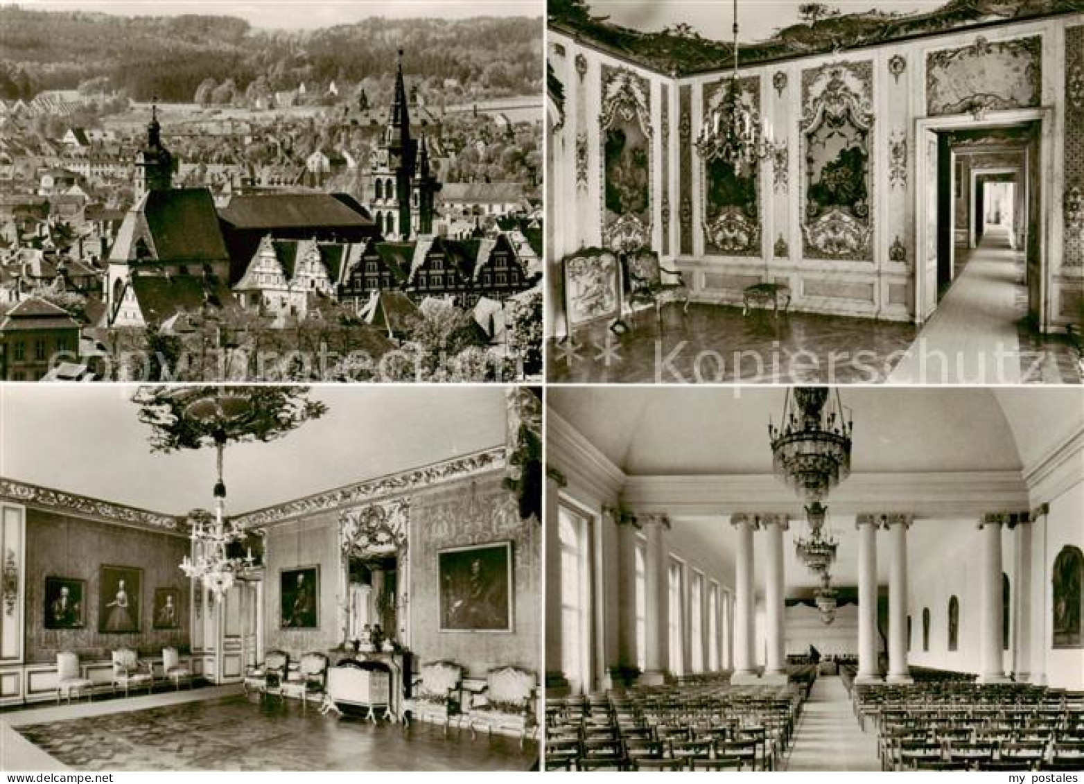 Ansbach Mittelfranken Residenz Ansbach Marmorkabinett Hofgarten Saal in der Oran