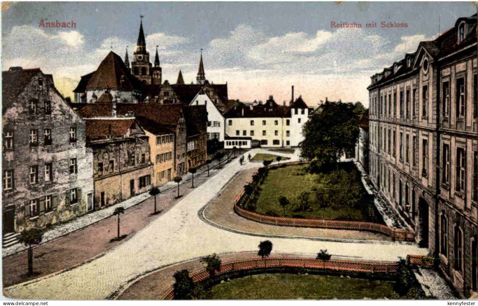 Ansbach - Reitbahn mit Schloss