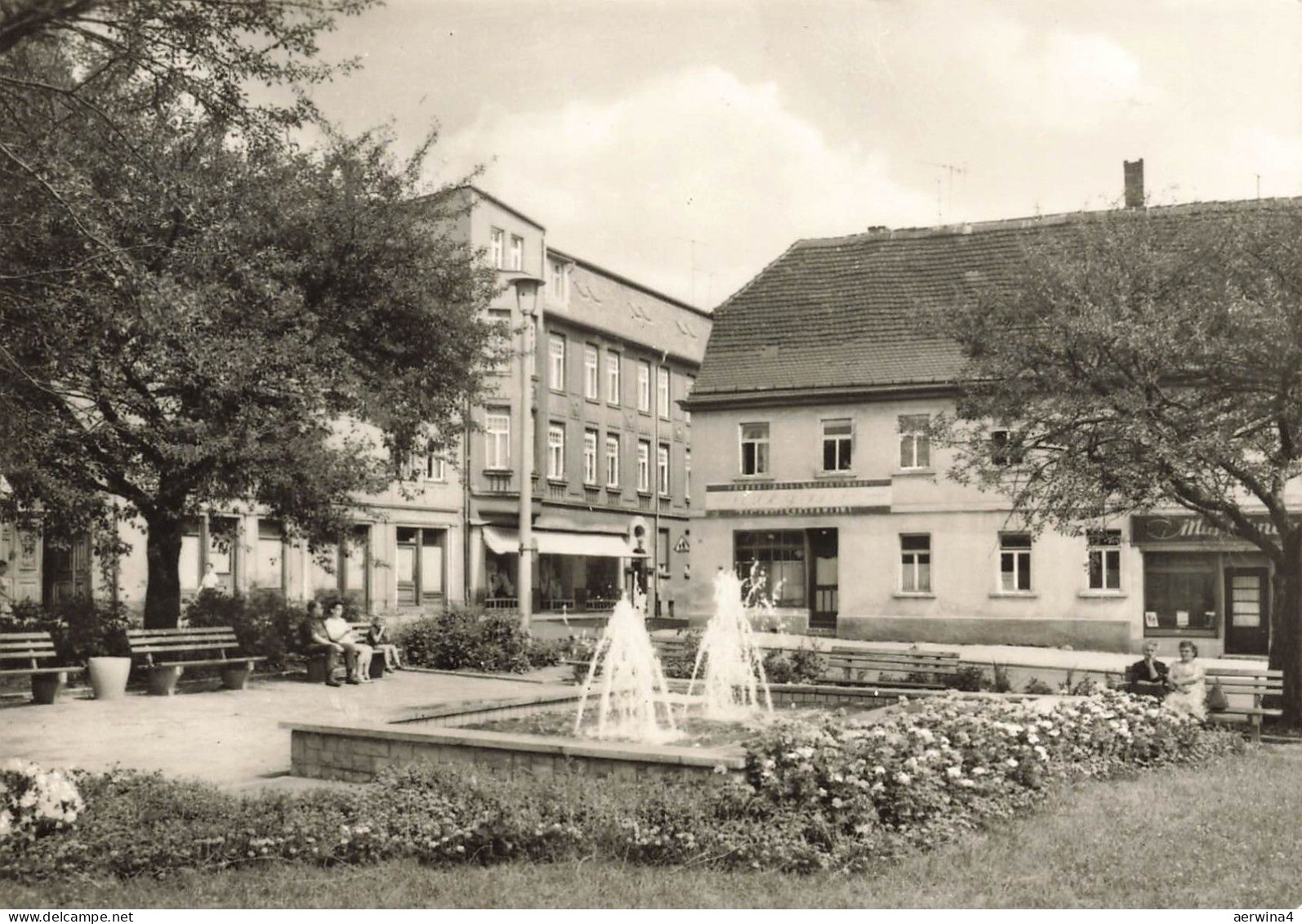 Ansicht Markt in Schkeuditz bei Leipzig Sachsen Postkarte AK