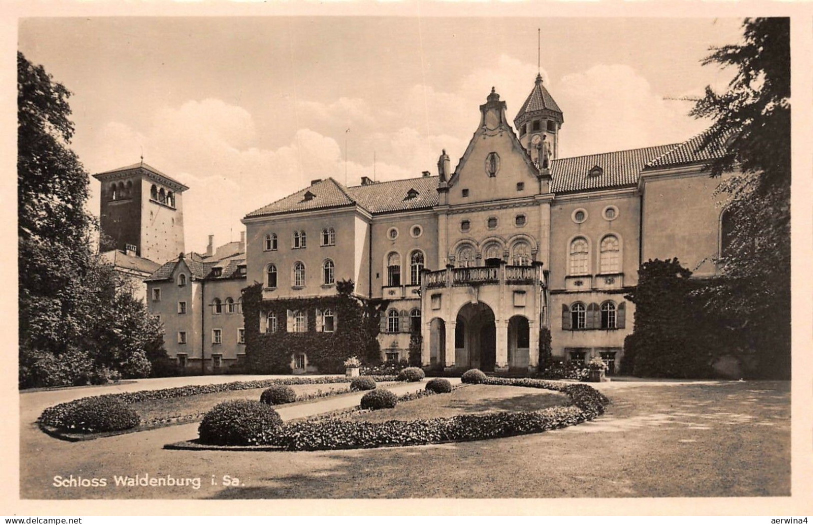 Ansicht Schloss Waldenburg Sachsen Postkarte AK