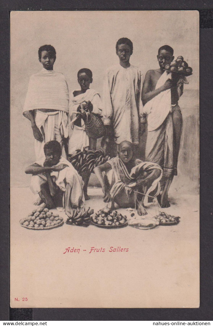 Ansichtskarte Aden Jemen Fruchtverkäufer