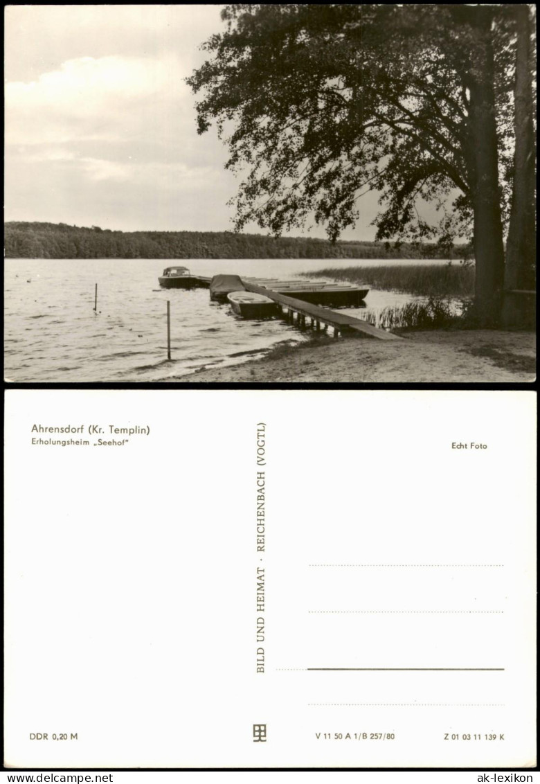 Ansichtskarte Ahrensdorf-Templin Erholungsheim Seehof 1980