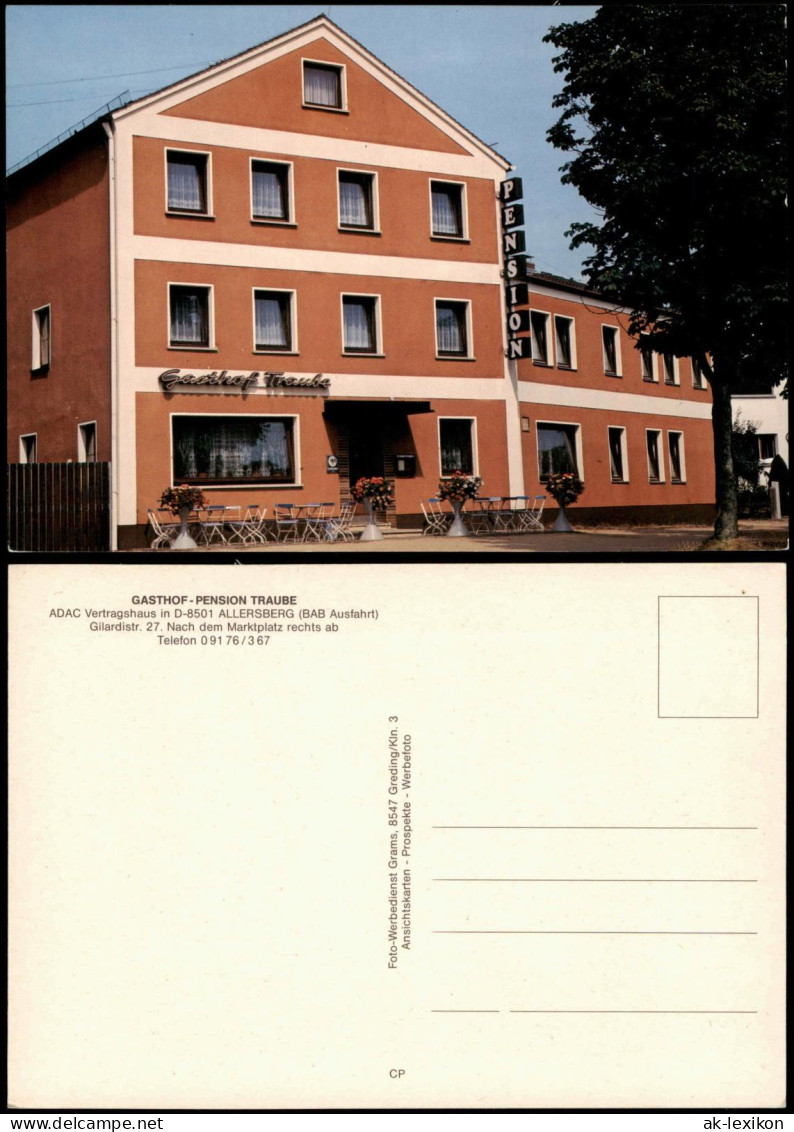 Ansichtskarte Allersberg Gasthof Traube ADAC Vertragshaus 1979