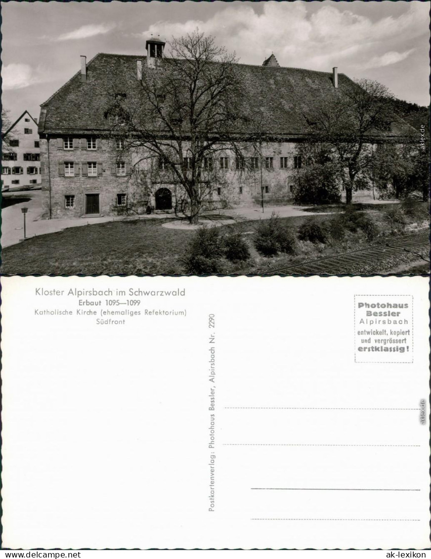 Ansichtskarte Alpirsbach Kloster Alpirsbach und Kath. Kirche 1956