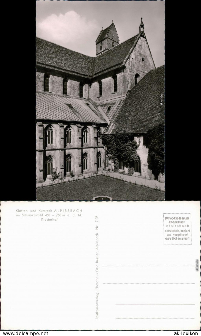 Ansichtskarte Alpirsbach Kloster Alpirsbach und Kath. Kirche 1960