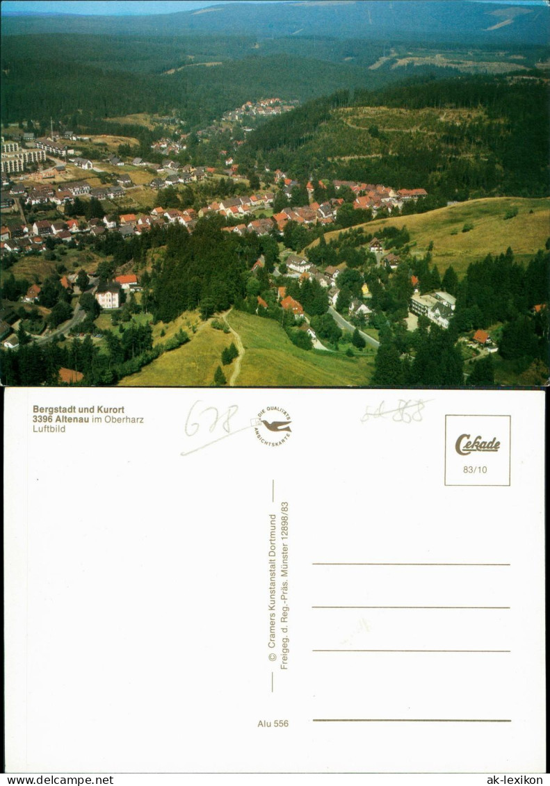 Ansichtskarte Altenau-Clausthal-Zellerfeld Luftbild Altenau im Oberharz 1983