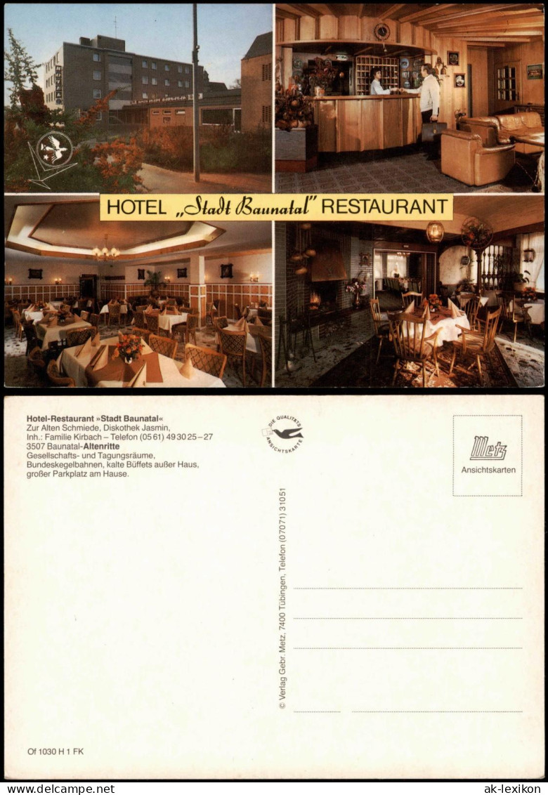 Ansichtskarte Altenritte-Baunatal HOTEL Stadt Baunatal RESTAURANT 4 Bild 1978