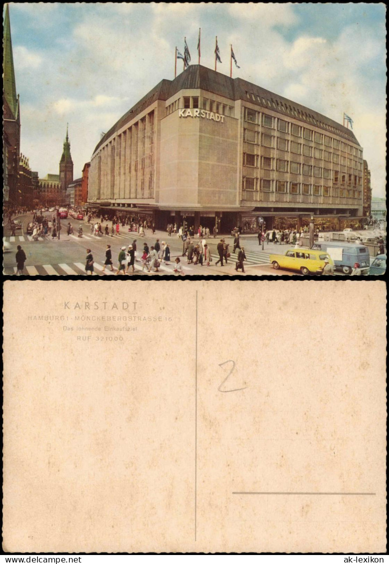 Ansichtskarte Altstadt-Hamburg Mönckebergstraße KARSTADT 1978