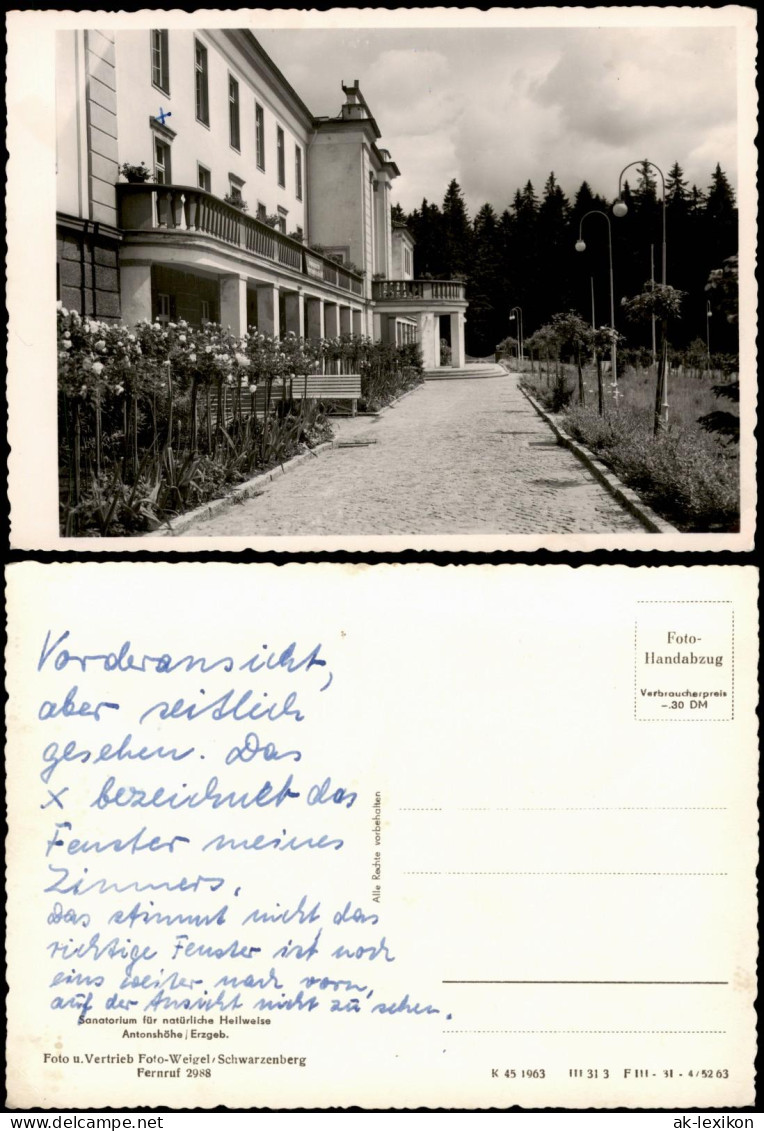 Ansichtskarte Antonshöhe-Breitenbrunn (Erzgebirge) Kneipp-Sanatorium 1959