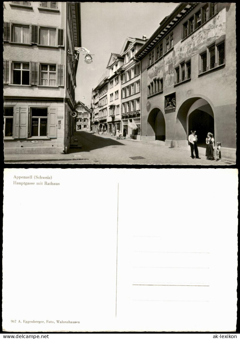 Ansichtskarte Appenzell (CH) Hauptgasse mit Rathaus 1955
