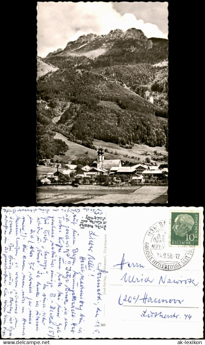 Ansichtskarte Aschau im Chiemgau Panorama-Ansicht mit Kampenwand 1958