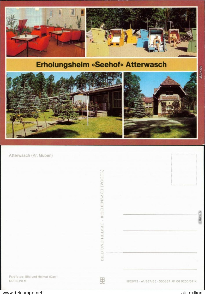 Ansichtskarte Atterwasch-Schenkendöbern Ferienheim "Seehof" 1985