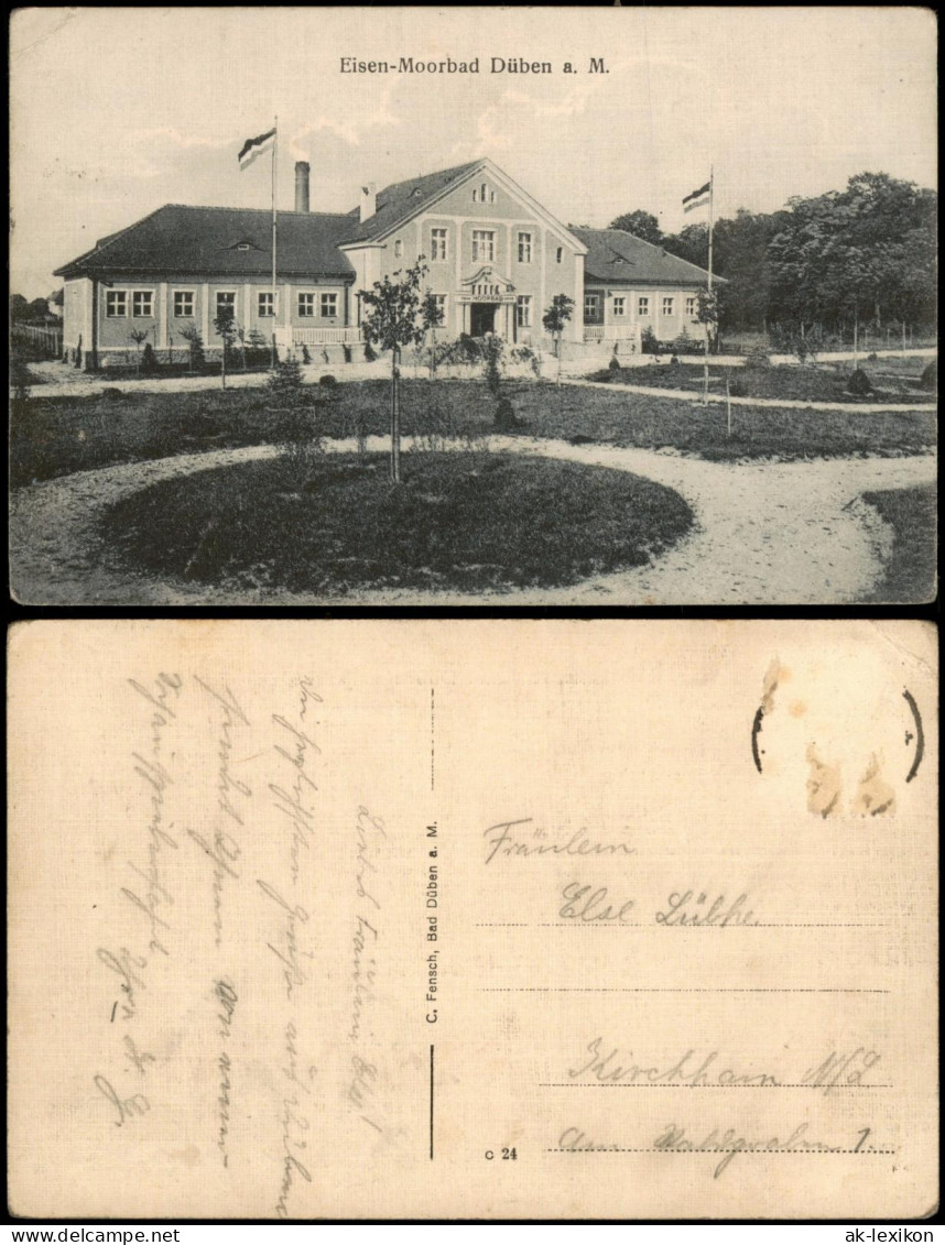 Ansichtskarte Bad Düben Kurpark Eisen-Moorbad Düben a. M. 1910