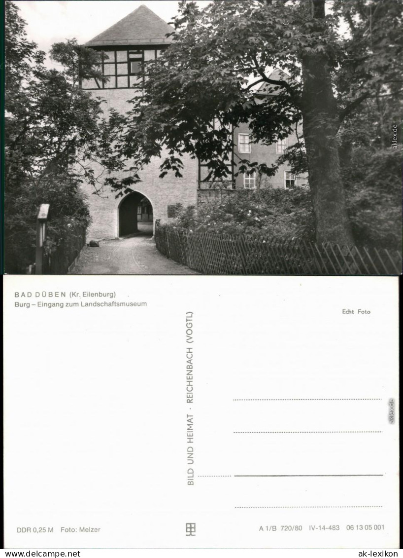 Ansichtskarte Bad Düben Landschaftsmuseum Burg Düben 1980
