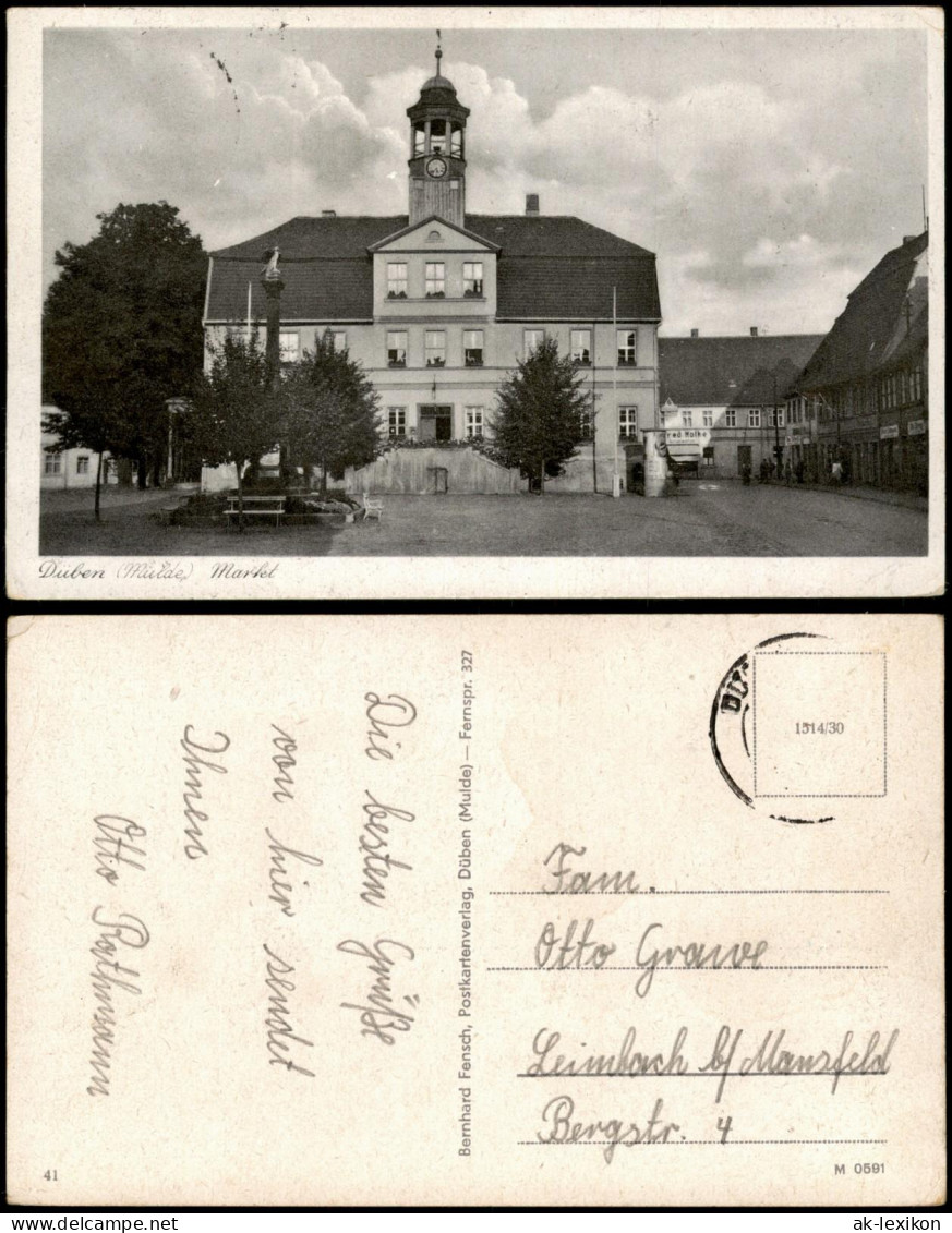 Ansichtskarte Bad Düben Marktplatz Markt Partie 1930