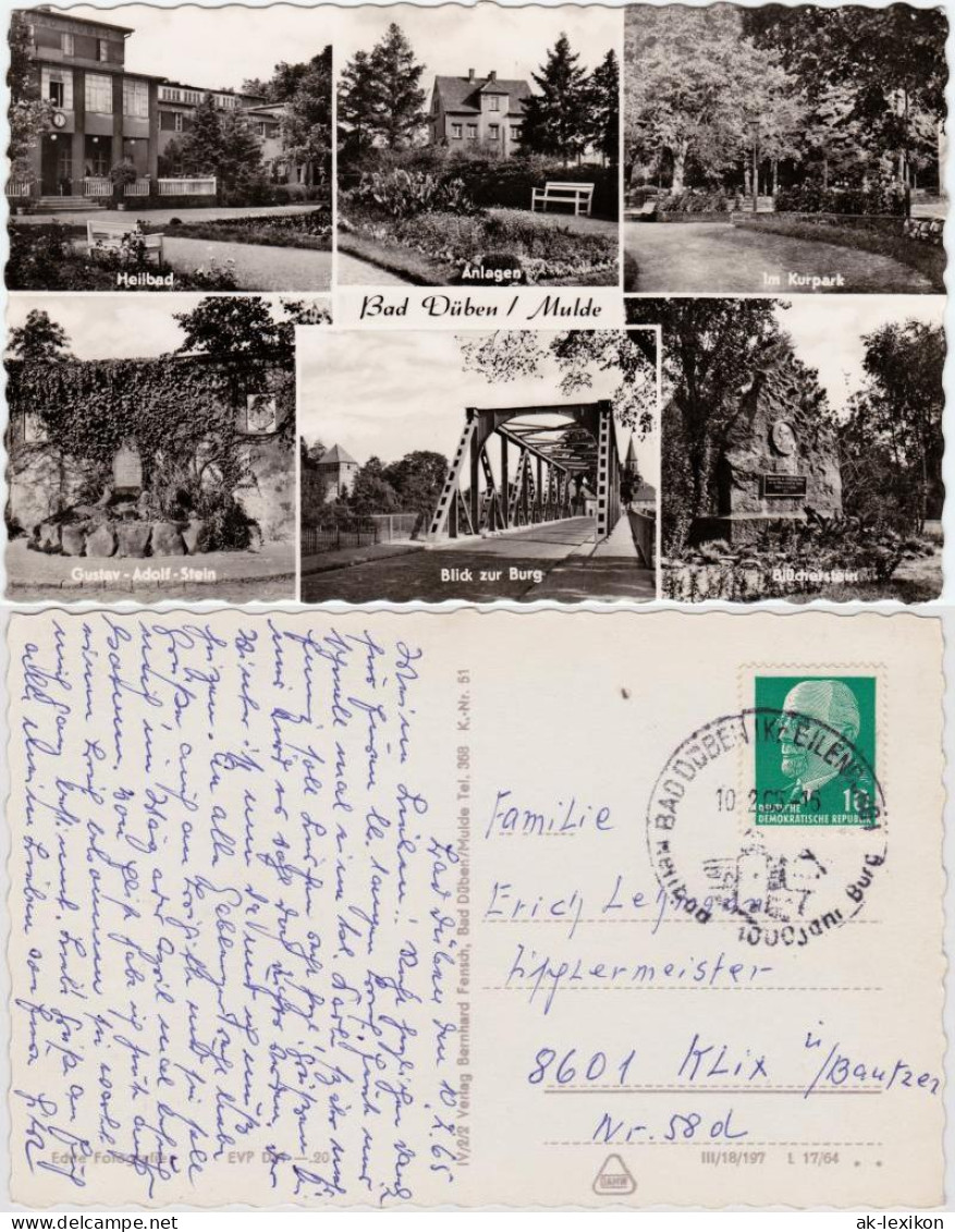 Ansichtskarte Bad Düben Mehrbildkarte 1965