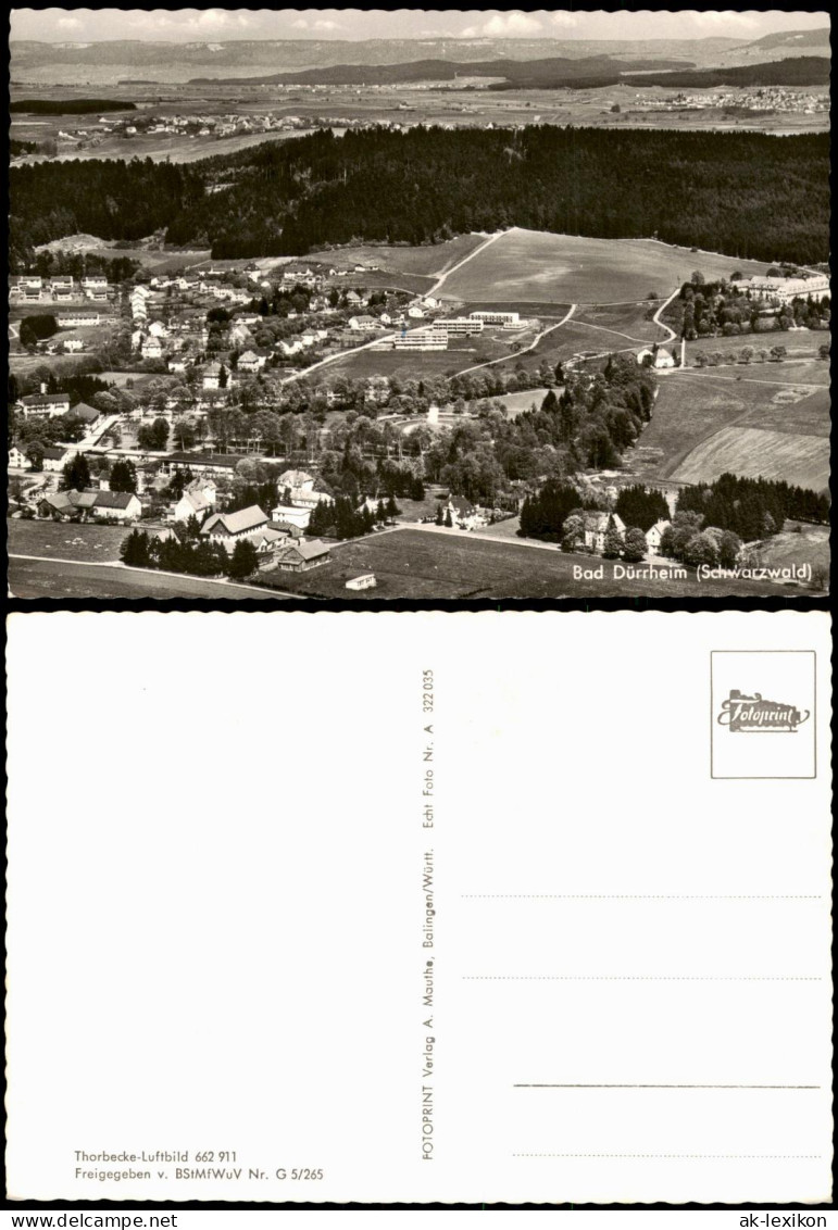 Ansichtskarte Bad Dürrheim Luftansicht Bad Dürrheim und Umland 1950