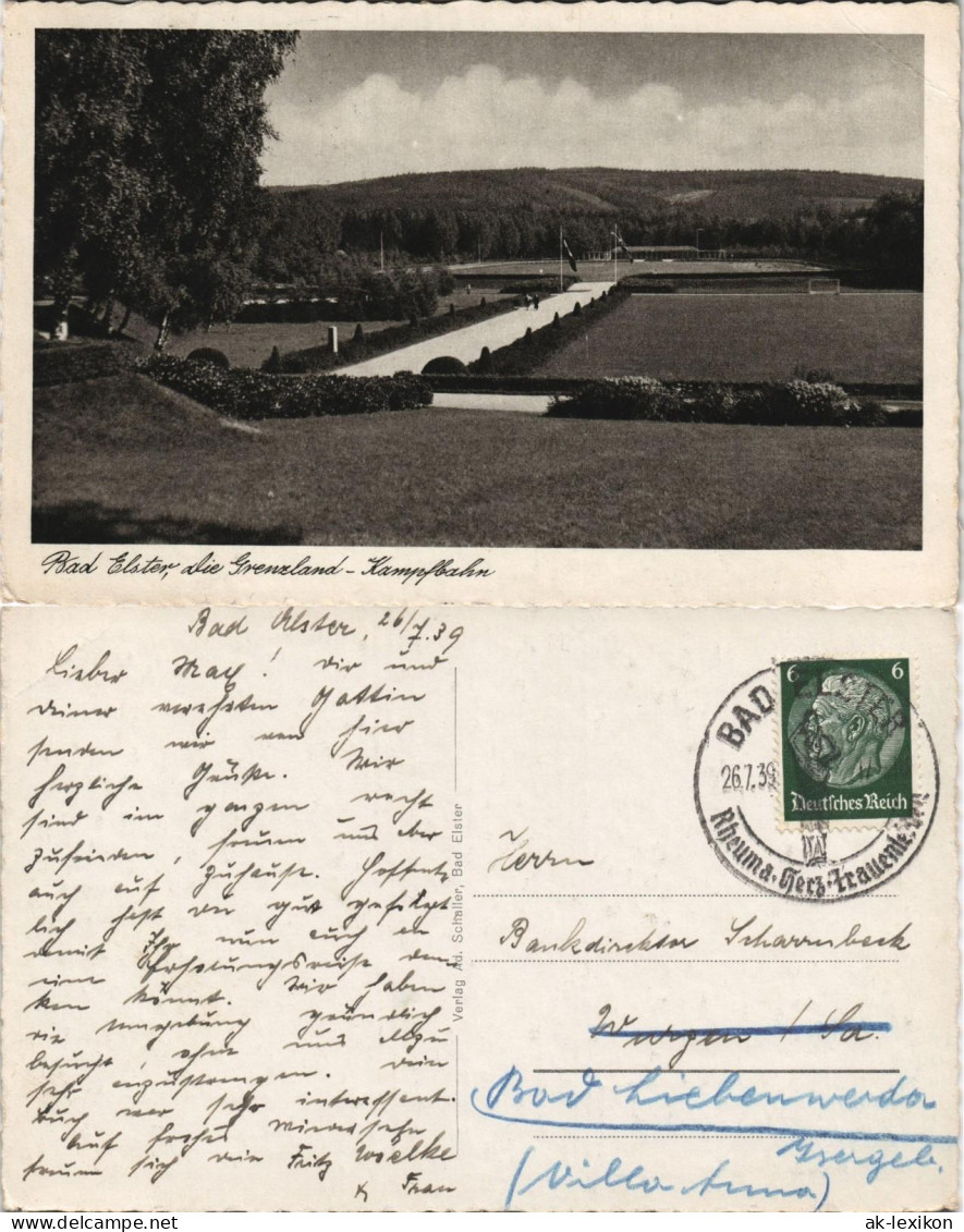 Ansichtskarte Bad Elster Grenzland-Kampfbahn 1939