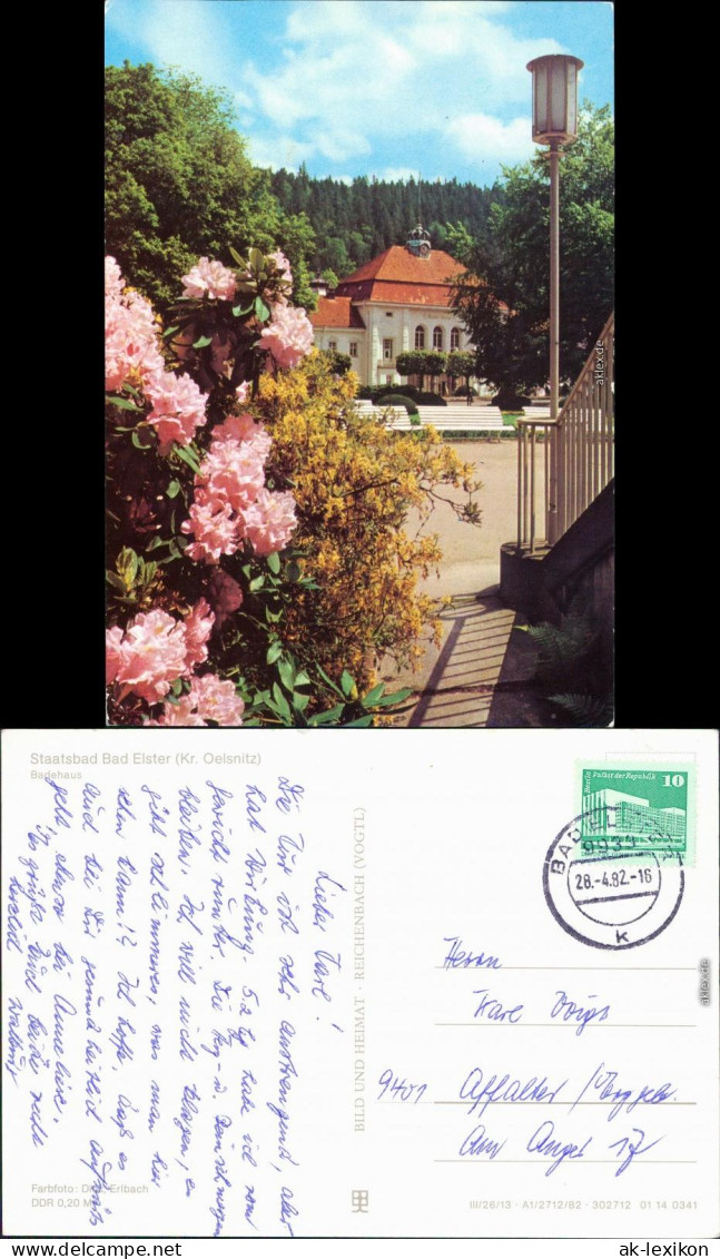 Ansichtskarte Bad Elster Staatsbad Bad Elster, Badehaus 1980
