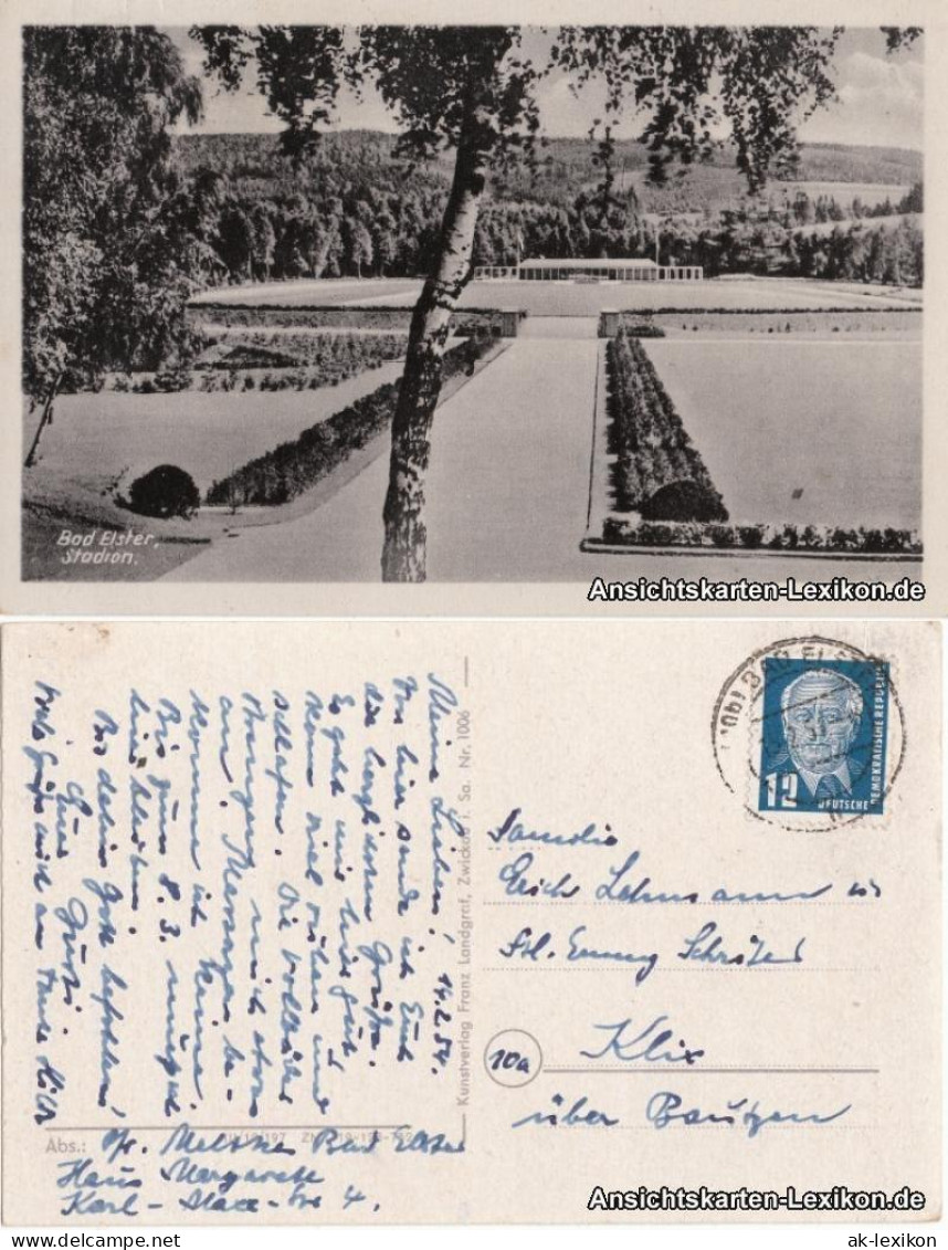 Ansichtskarte Bad Elster Stadion 1954