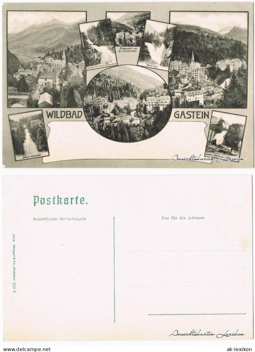 Ansichtskarte Bad Gastein Mehrbild: Stadtansichten 1908