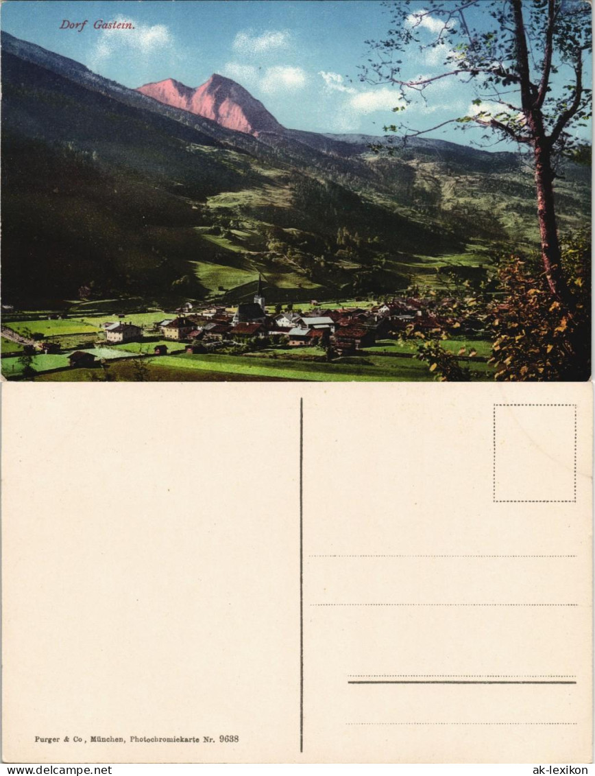 Ansichtskarte Bad Gastein Panorama-Ansicht Dorf Gastein Blick Berge 1910