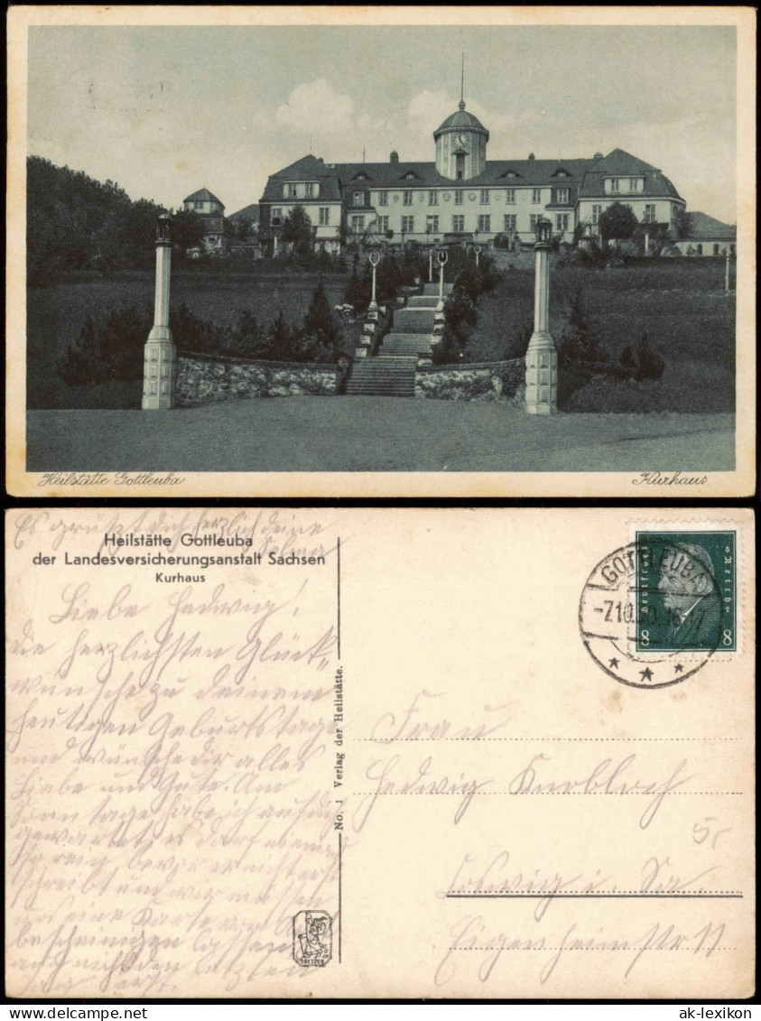 Ansichtskarte Bad Gottleuba-Bad Gottleuba-Berggießhübel Kurhaus 1930